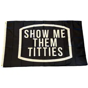 Show Me Them large 3x5 camping wall decor banner gift husband garage man cave hunting flag Bald Eagle Flag Christmas Ornaments wishing funny