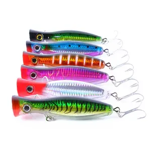 Artificial Fishing Lure, 6 Counts/set Topwater Fishing Lure with Hook, Bass Fishing Lure, Fishing Accessories for Outdoor Fishing, Fishing Supplies