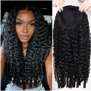 Msgem Hair Half Wig Human Hair Burmese Curly Half Wig Spiral Curly Ends 3 In 1 Seamless Flip Over 250% Glueless Wigs Human Hair with Drawstring Beginner Friendly Curly Wig #SummerVibes for Women Daily Wear #Tiktokdealsforyouday