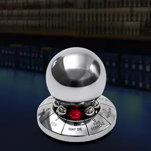 Lightyear24 Chrome Metallic LED Desktop Decision Ball - Battery-Powered Lucky Decision Maker, Party Game Collectible, Stress Relief Unique Gift