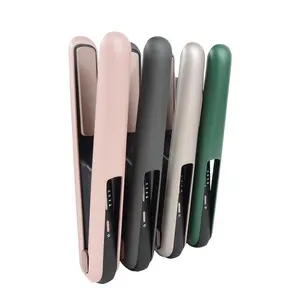 [Wavy Chic] Cordless Hair curler/Hair Straightening Iron, Portable Heated Hair Straightener