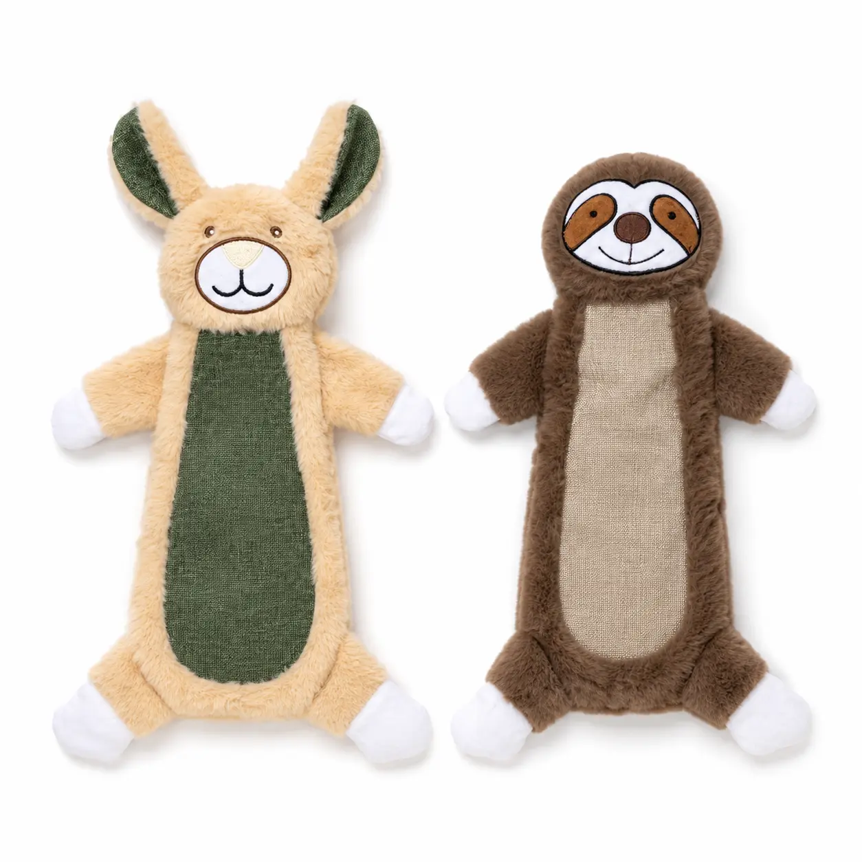 Hoomate Crinkle Long Sloth Dog Toys, Plush Squeaky Interactive Dog Toy for Chewing & Play, Soft Durable Stuffed Toy for Dogs