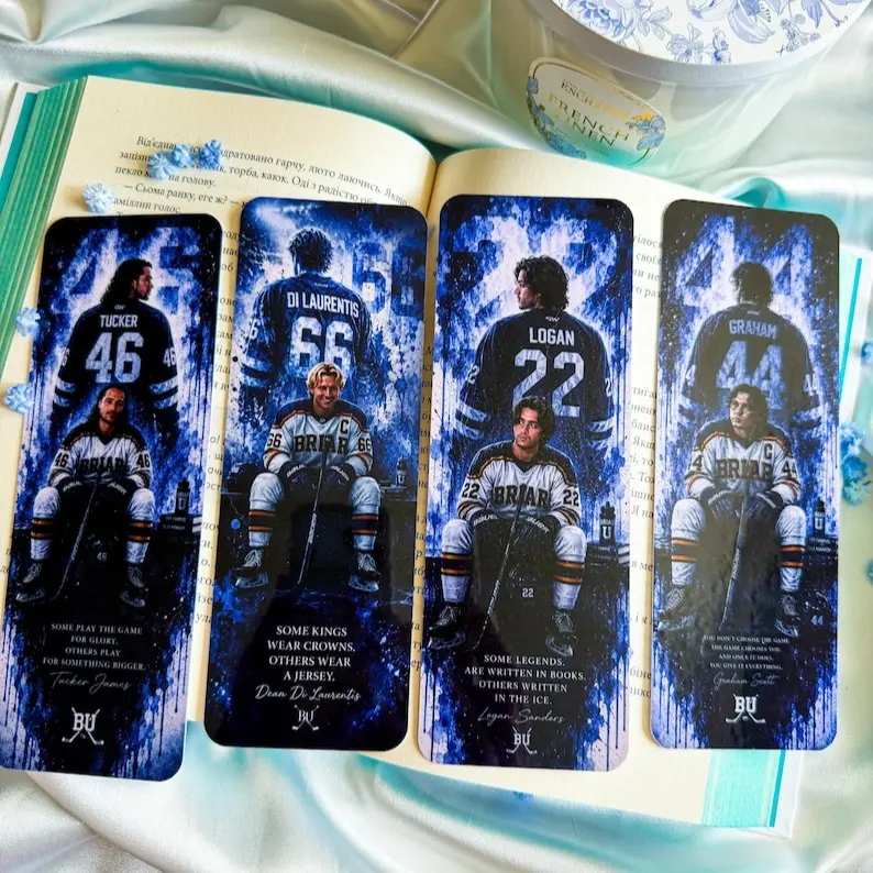 BriarU Boys Hockey Team Bookmark, Off Campus Hockey Team Bookmark, Garrett Graham 44 Bookmark, DiLaurentis 66 Bookmark, Logan 22 Bookmark, Tucker 46 Bookmark