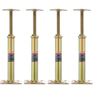 VEVOR House Floor Jacks, 4 PCS Post Floor Joist Jacks for Leveling, 11.6"-16" Height Range, Total Support up to 10000 LBS, Galvanized Telescoping Screw Jacks for Temporary Support