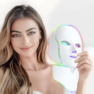 Red Light Therapy Mask for Face Skin Care Mask, 630±5nm Wavelength，Red & Blue LED Light Therapy, Facial Skin Care Instrument , Birthday, Christmas, Mothers Day, Valentines Day Gifts for Radiant Glow at Home Friend Wife Teacher (White) beauty machine Acne