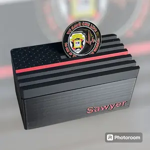 TTRC Challenge Coin Display Box - Military, Police, Firefighter, EMS, Nurse, Corrections, Dispatch - Award