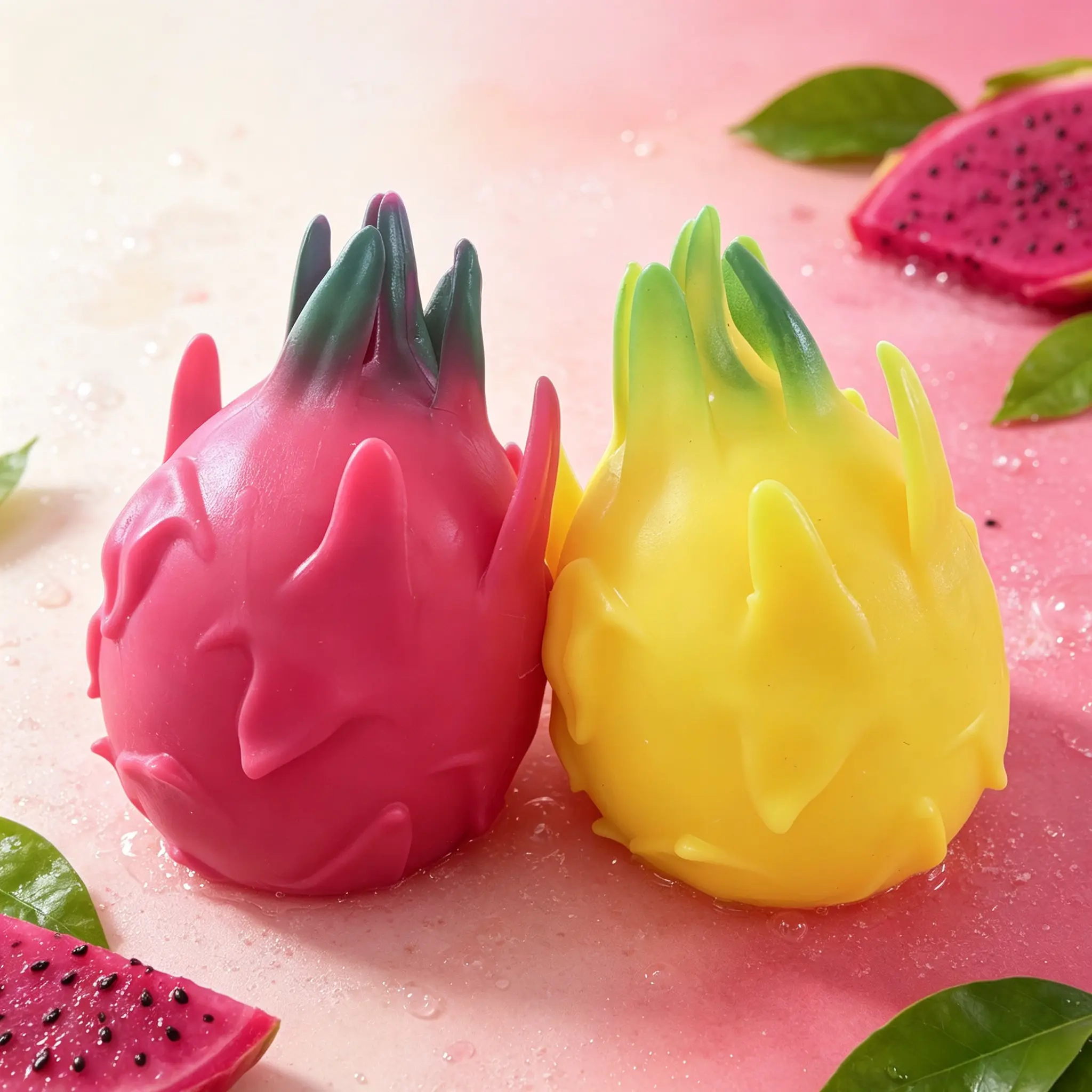 [Soft Dragon Fruit Squishy] Handemade DIY Fruit Shape Squishies Toys Stress Ball