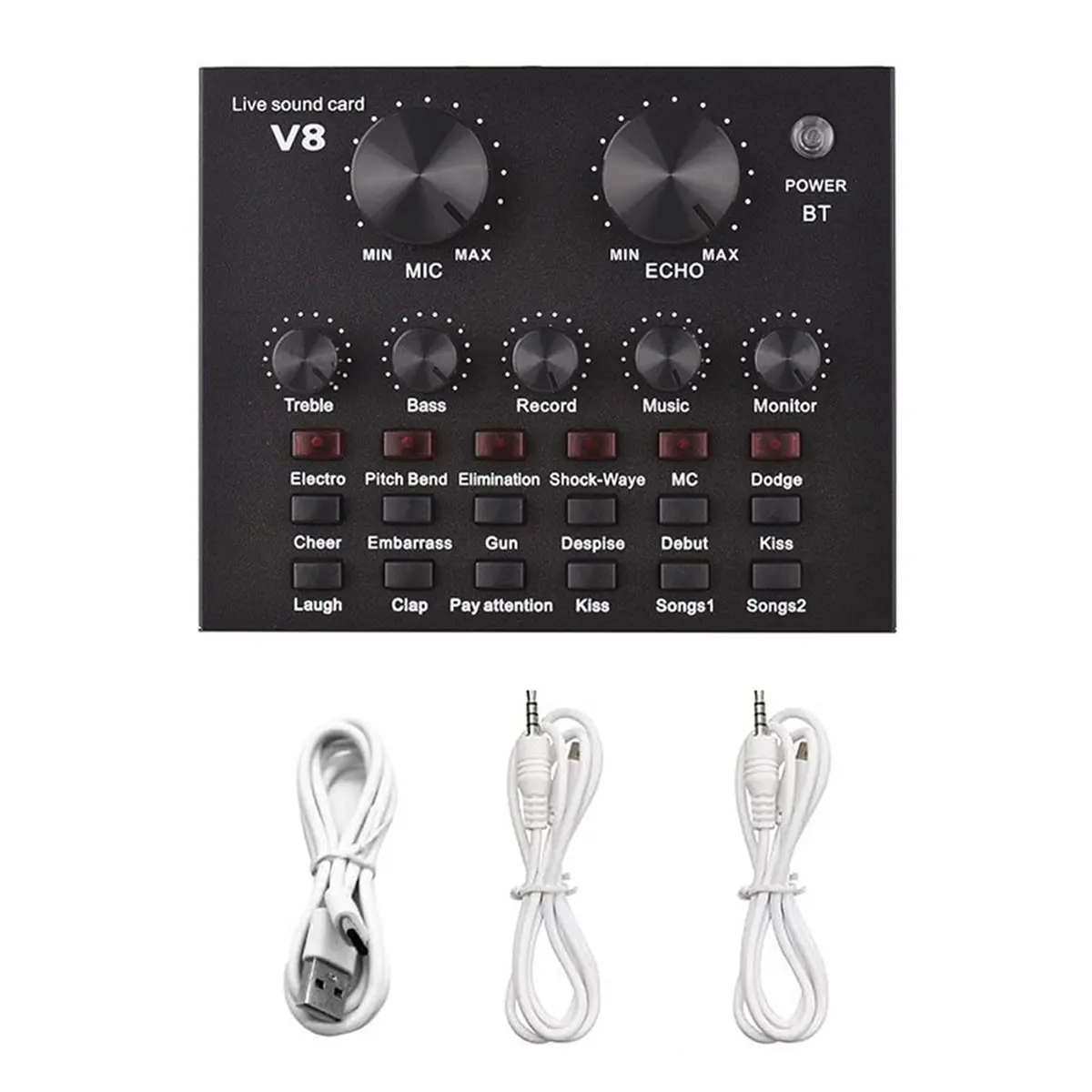 Professional Wireless Podcasting Equipment Kit, USB Rechargeable Microphone Studio Kit, Live Streaming Equipment, Singing Games Live Streaming Recorded Podcast Microphone Set for Laptop, Live Audio Mixer, USB Audio Interface, Recording Kit
