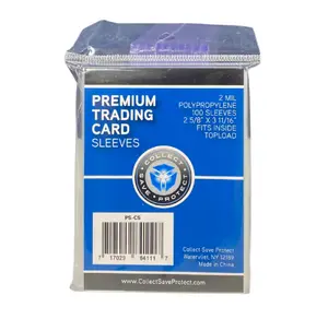 Collect Save Protect CSP Premium Trading Card Sleeves 2 5/8 X 3 11/16 [100 Penny Sleeves] Card Hobby Box Toploader Cards