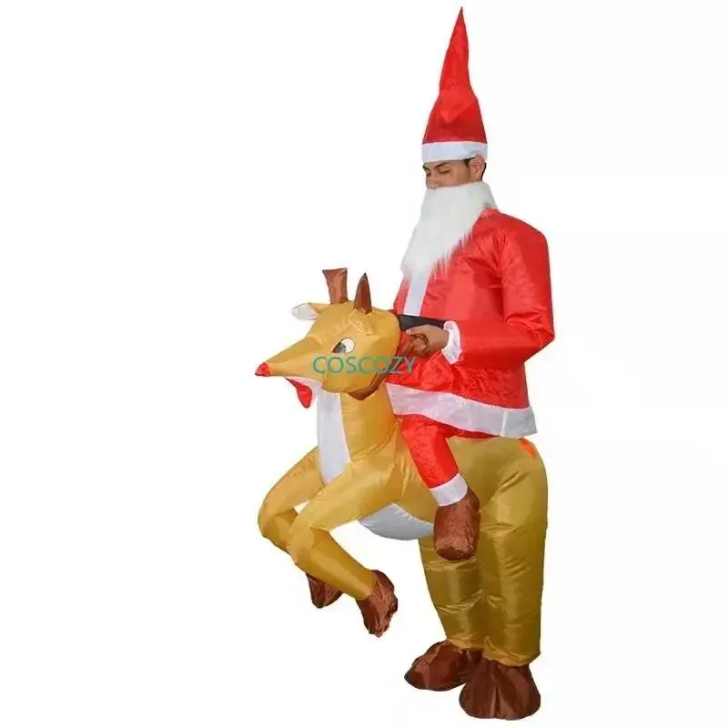 USB-Powered Polyester Inflatable Cosplay Costumes - Adult Sizes Santa Theme, Snowman, Tree Props with 1 Battery Box for Christmas, Halloween (Toys & Hobbies Specialty DIY Supplies)