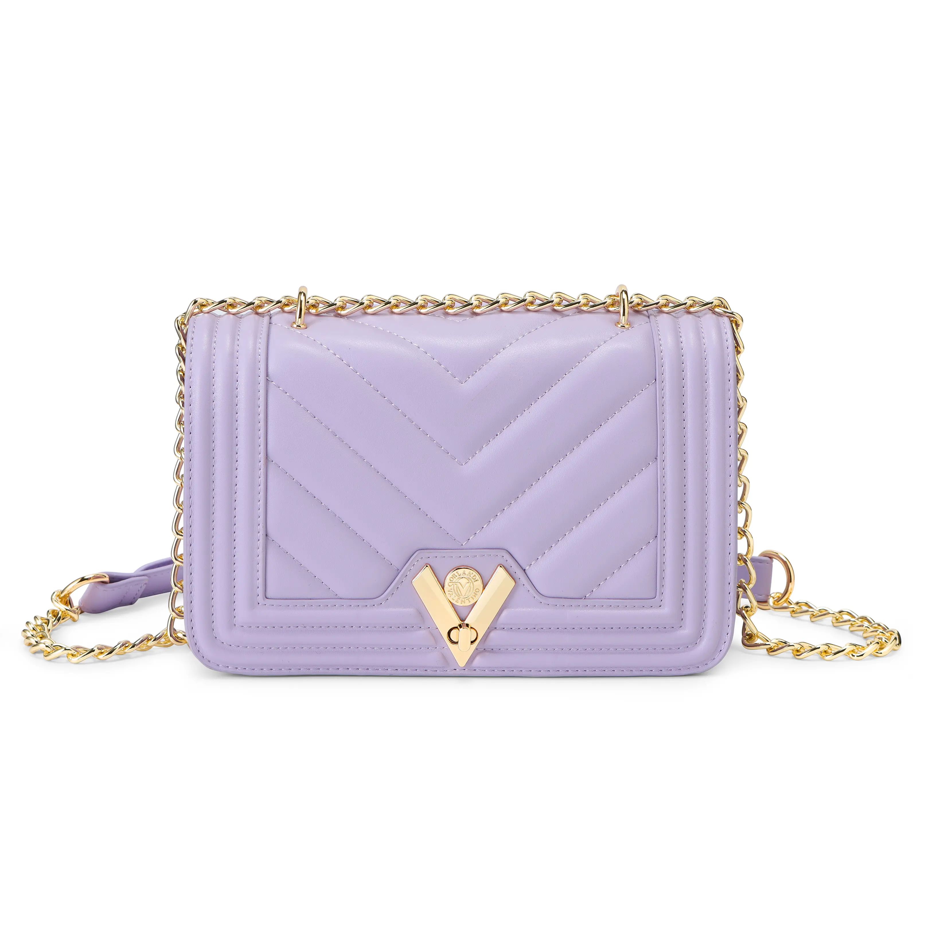 VALENTINO ORLANDI Women's Chevron Pattern Crossbody Bag with Adjustable Strap, Handbags for Women
