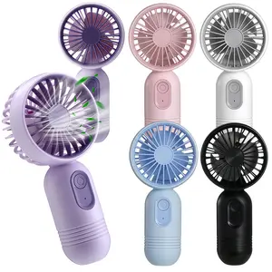 LMMAKE Mini Portable Handheld Fan USB Rechargeable with 3 Speed Settings Ultra Quiet Operation Lightweight for Office Desks Outdoor Activities Travel Camping Trips Compact Design