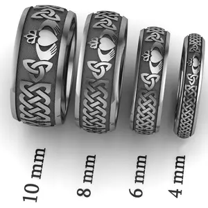 Titanium Claddagh Wedding Ring
