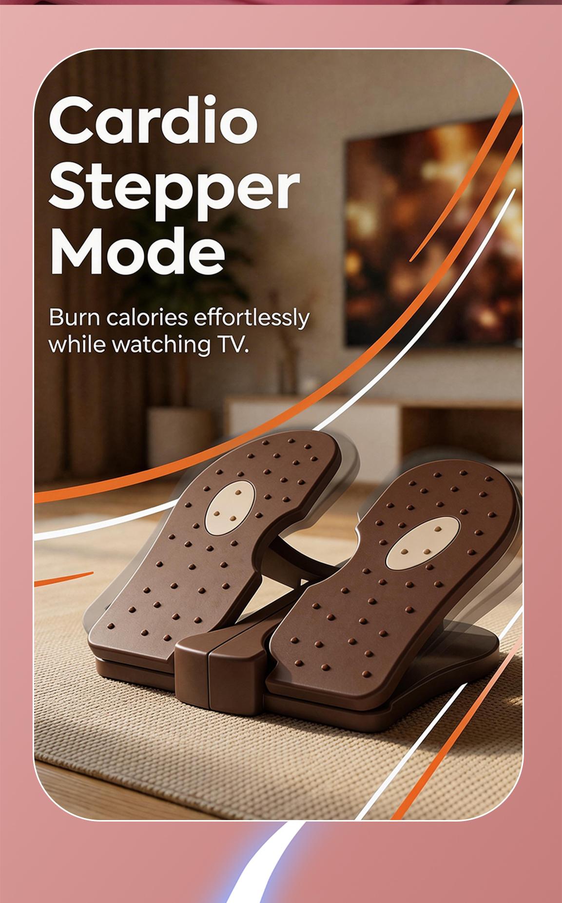 Magic BB Mini steppers for exercise at home,Portable Exercise Stepper Machine for Leg Training, Foldable Leg trainer For calves, ankles, knees,fitness equipment for use while sitting - with anti-slip mat.