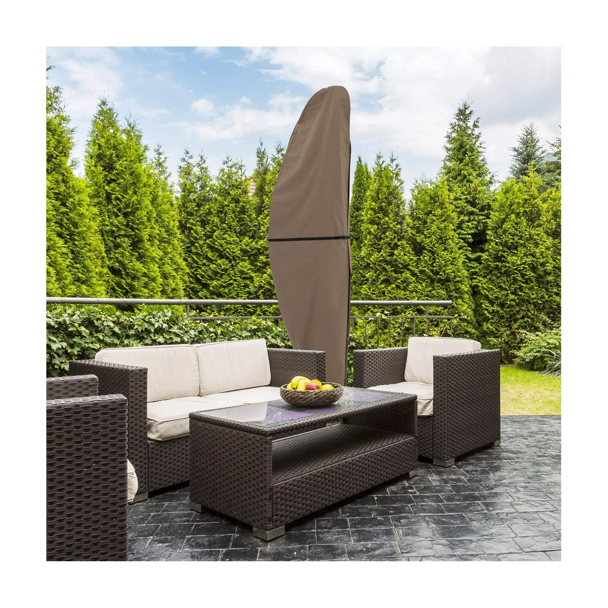 Pure Garden Waterproof Offset Umbrella Cover 11 .5 Ft Round