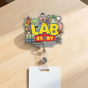 Lab Week 2026 Badge Reel Lab Story Gift, Lab Scientist Blood Bank ID Holder DR4