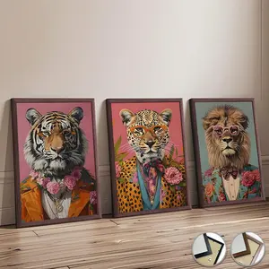 Animal Pattern Unframed Painting, Modern Wall Art, Wall Decor for Home Living Room, Bedroom, Office, Home Decoration, Ornaments