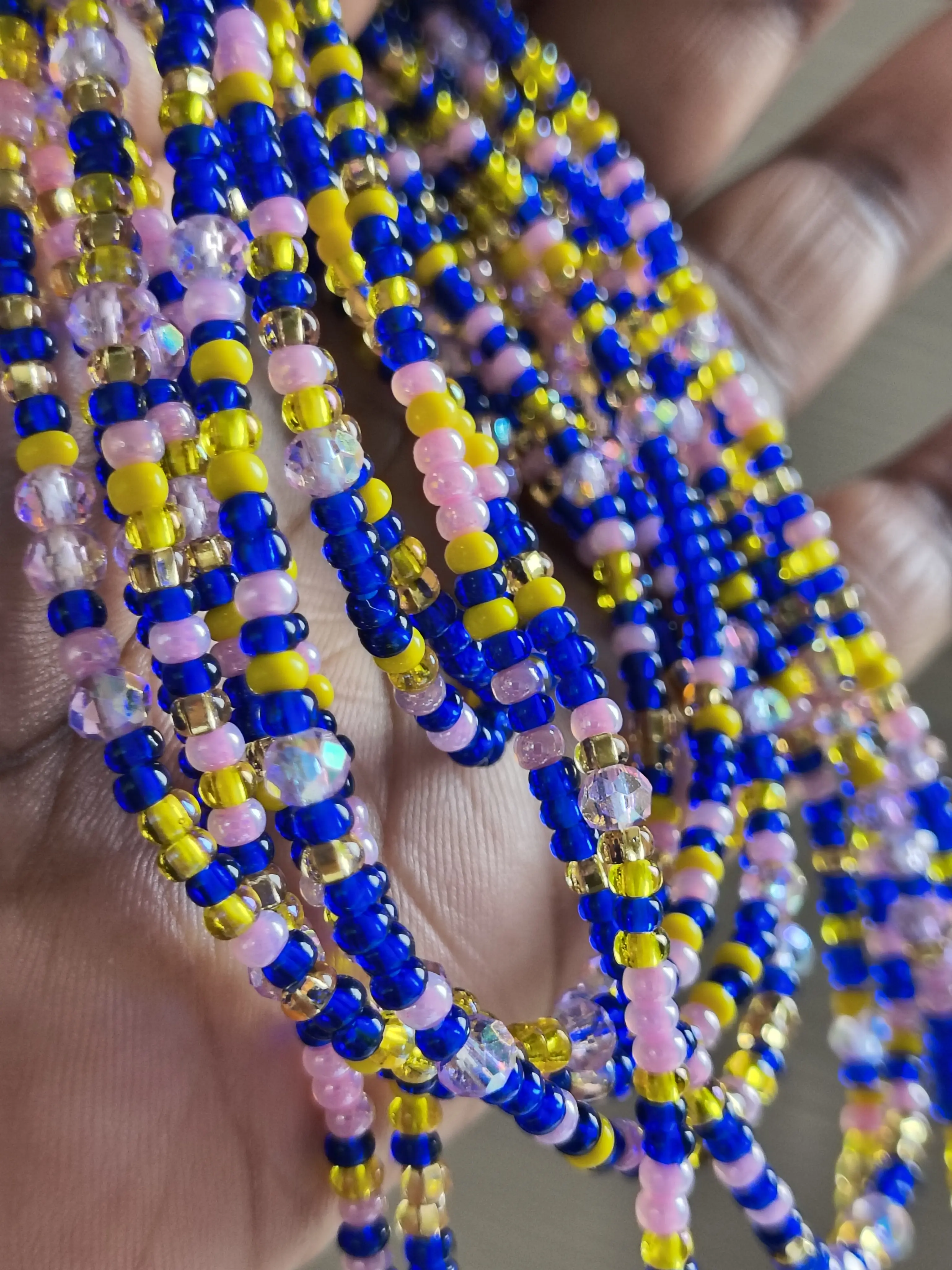 Solar Energy 60 inch tie on waistbeads
