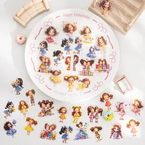 50 Sheets Pet Sticker Pack, Starry Series Character Theme, DIY Sticker, Journaling Supplies, Water Bottle Decoration Stickers, Office & School Use, Sticker Cards