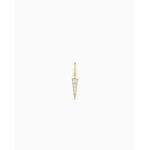 gorjana – Shimmer Dagger Parker Charm – 18K Gold-Plated Charm with White CZ – Edgy, Sparkling & Customizable Jewelry