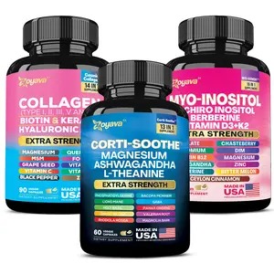 She Shines Set - Zoyava Ultimate Women's All-in-One Dietary Supplement with Corti-Soothe, Myo-Inositol, Collagen & Extra Strength Ingredients for Fitness & Healthcare - Made in USA