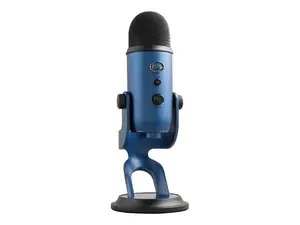 Blue Yeti USB Microphone for PC, Mac, Gaming, Recording, Streaming, Podcasting, Studio and Computer Condenser Mic with Blue VO!CE effects, 4 Pickup Patterns, Plug and Play – Midnight Blue