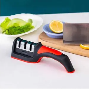 4-in-1 Professional Kitchen Knife Sharpener for Women – Safe | Easy | Precision Sharpening Tool Kit for Razor-Sharp Knives