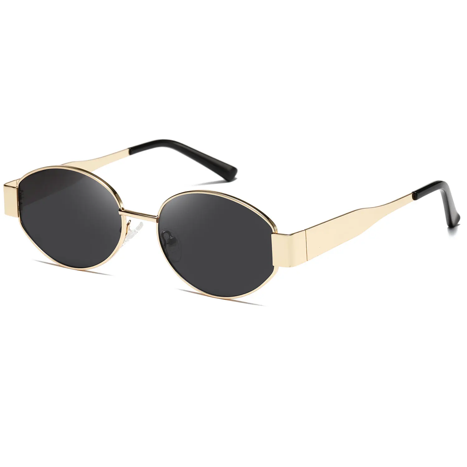 KIMORN Women's Retro Oval Metallic Alloy Sunglasses - UV400 Anti-UV Tinted Lens, Lightweight 00s Vintage Shades, Women's Accessories for Driving, Beach, Accessories For Women, Womens Sunglasses