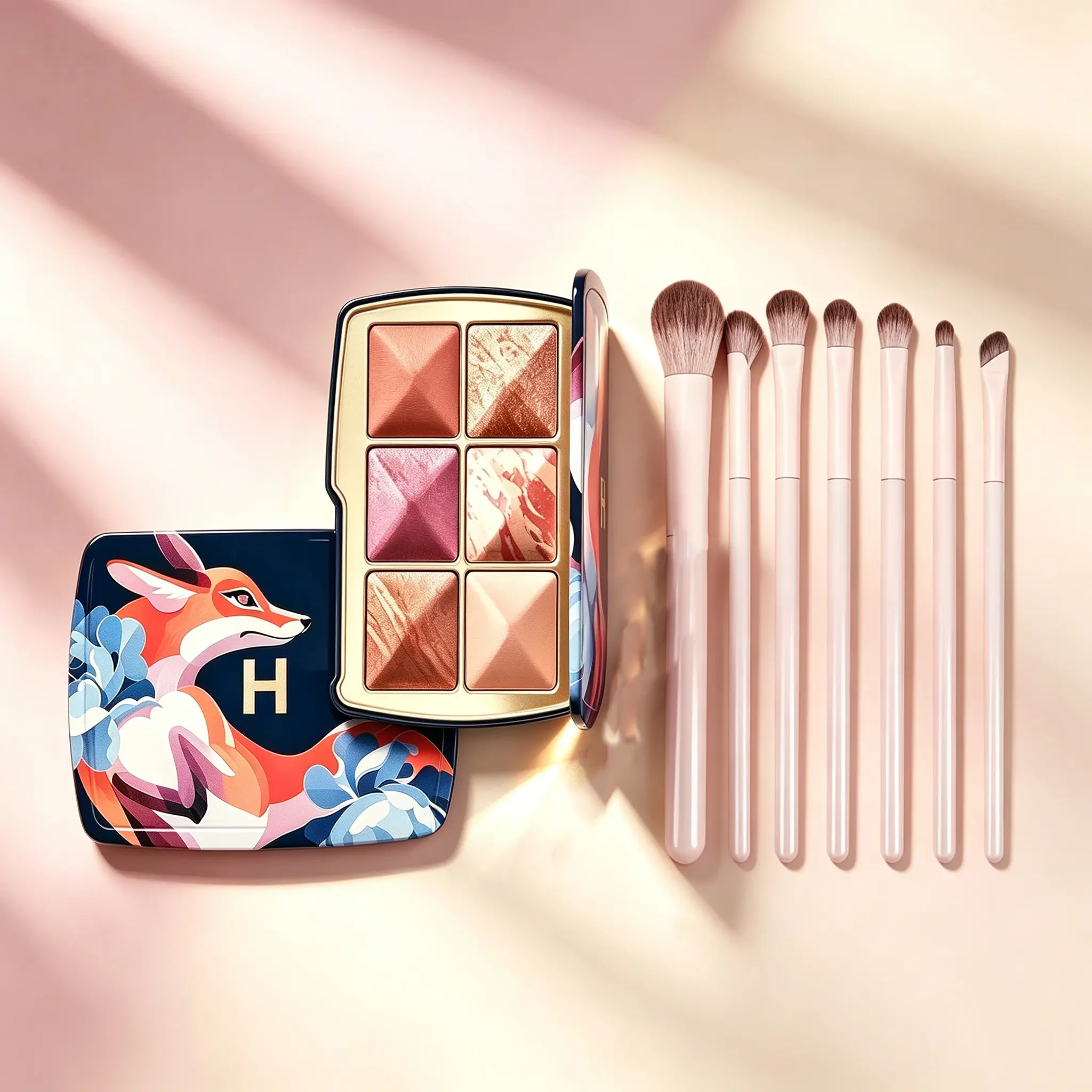 All‑In‑One Face Comes with a complimentary 7-piece makeup brush set Makeup Palette | Blush Highlight Contour Eyeshadow 6‑Color Multi‑Use Makeup Set,Cosmetic