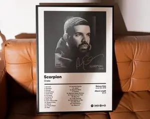 drakeeeeee Scorpion Poster – FREE US and EU Shipping – Album Cover Posters – Aesthetic Music Posters for Bedroom, Dorm or Studio