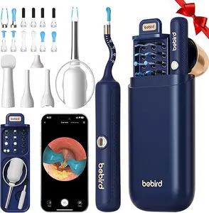 FREECUBE Ear Cleaning Camera Wax Removal Tool kit, Smart APP Control Ear Scope Otoscope Camera Light, Visual Ear Picker Wireless Earwax Remover Tweezers for Adults & Kids Mother's Day Gift