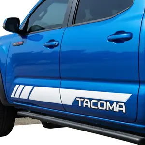 Toyota Tacoma White Decals Rocker Panel 2 Pieces Easy to Install Vinyl Oracal 651 75x5 inch Compatible with Toyota Tacoma