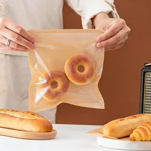 120 Pcs Individual Cookie Bags for Packaging, 5.7x6.5" Small Paper Bakery Bags with Window & Stickers, Heat Sealable Grease Resistant Treat Pouches for Home Bakers, Small Business & Party Favors