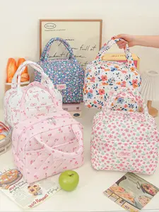 Cute Insulated Lunch Bag Set, Durable Insulated Bag, Portable Waterproof Lunch Tote, Colorful Printed Lunch Bags, Large Capacity Storage Container