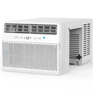 COWSAR Window Air Conditioner 12,000 BTU, Window AC Unit Cooling Room 500sq.ft, Dehumidifier Mode and 3 Fan Speed, 24H Timer, Saddle Mount, Quiet Operation, White