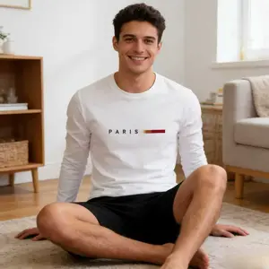 Men's 3-Pack Graphic Long Sleeve T-Shirts All Seasons - Crewneck Casual Tops - Soft Everyday Layering Tee for Year-Round Street Style