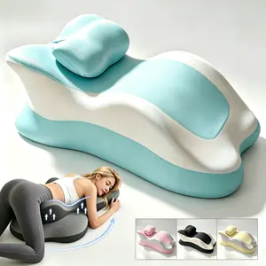 Ergonomic Memory Foam Wedge Pillow, 27° Angled Support for Neck Waist & Leg Relief, Multi-Position Bed Pillow for Reading Relaxation Back Pain Relief with Removable Washable Cover
