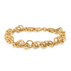 Bracelet in 18K Yellow Gold Plated Bronze 7.25 In