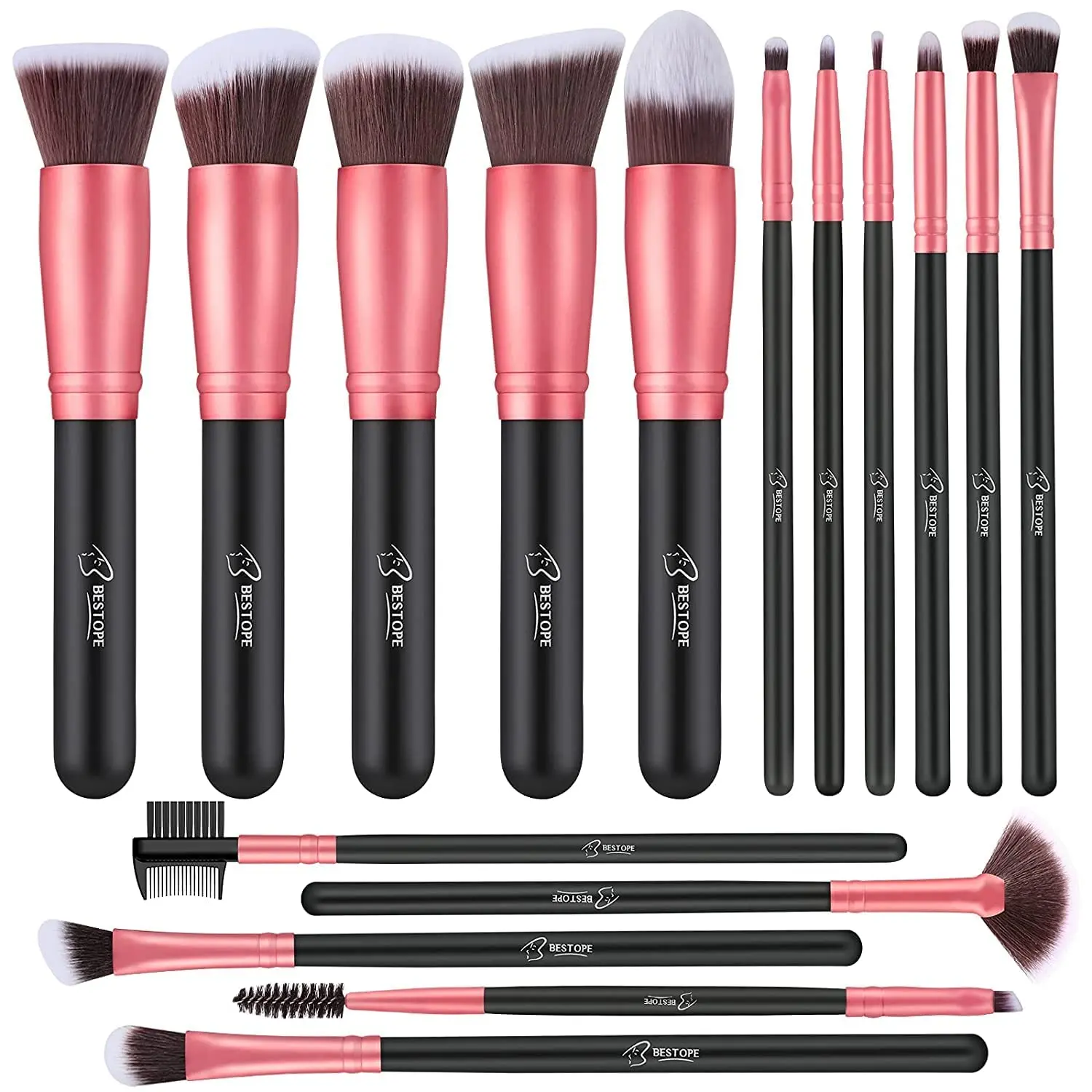 BESTOPE PRO 16-Piece Makeup Brush Set – Premium Synthetic Brushes for Foundation, Blending, Eyeshadow, Concealer, and Eyeliner Shenzhen Jimei Lang Technology Co., Ltd.