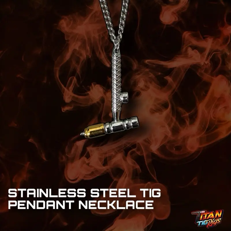 TIG Torch Welding Necklace, Stainless Steel, 24 Inch Chain, Note: Choking Hazard Small Parts, Charm Necklaces, Tig Welding, Industrial, Pendant, Long, Unisex, Tig Charm