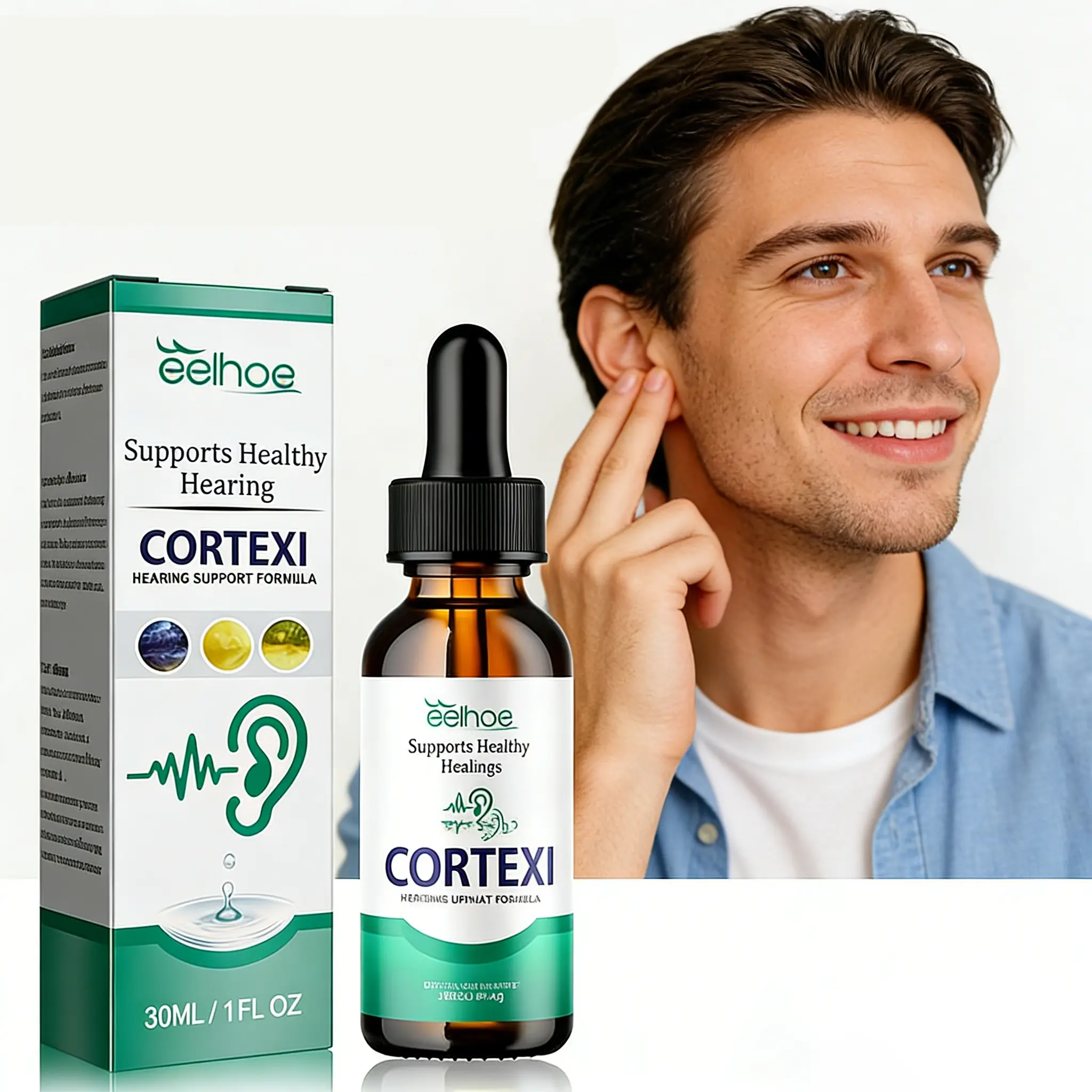Ear Ringing & Clogged Ears Relief Drops, Natural TinnitusRelief Solution, Effectively Reduce Ear Noise & SupportBetter Hearing Ear Drops