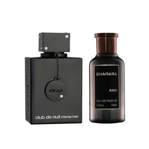 Long Lasting Fragrance Duo: Armaf Club De Nuit Intense Men & Bharara King Eau de Parfum Spray (3.4 oz)