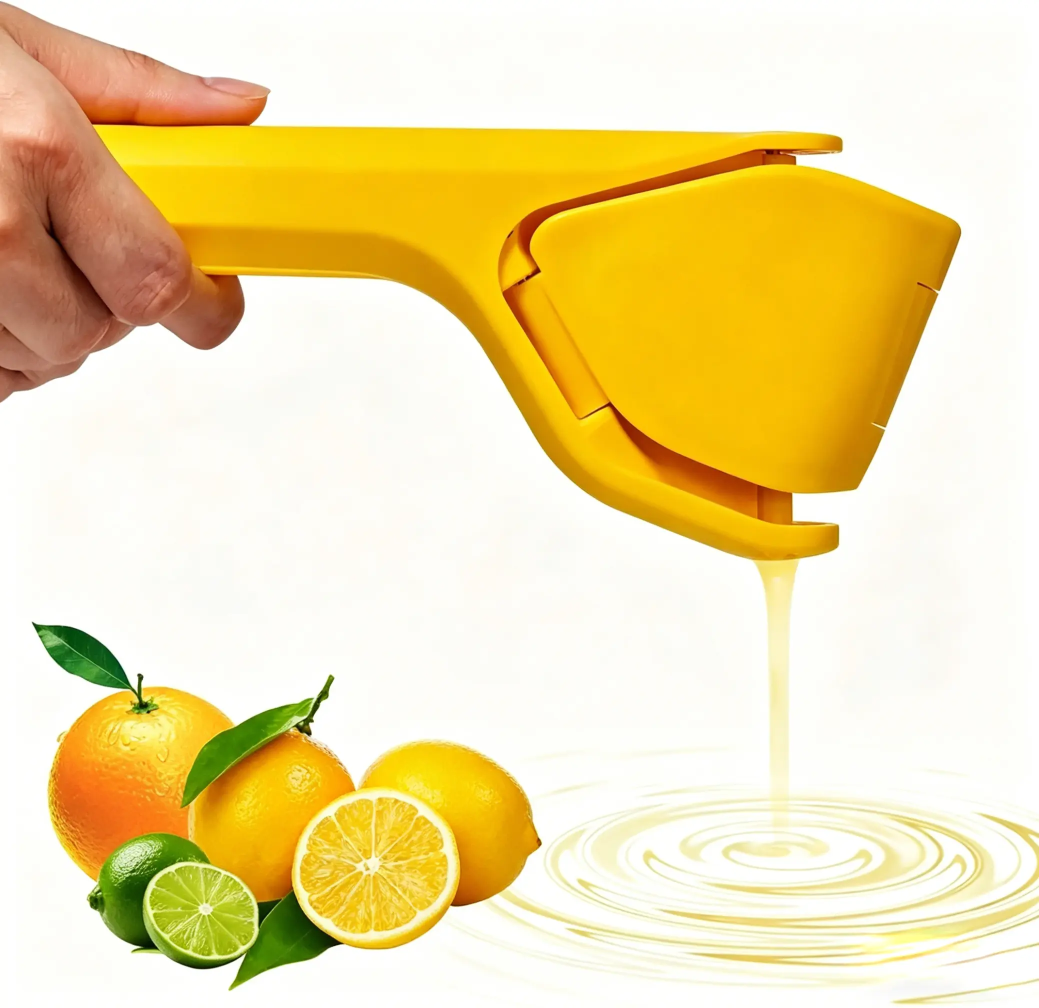 UFORU Manual Lemon Squeezer, Effortless Flat Hand Press Kitchen Utensil, Thickened Sturdy Construction, Foldable Space-Saving Design for Lemon, Lime, Citrus Juicing
