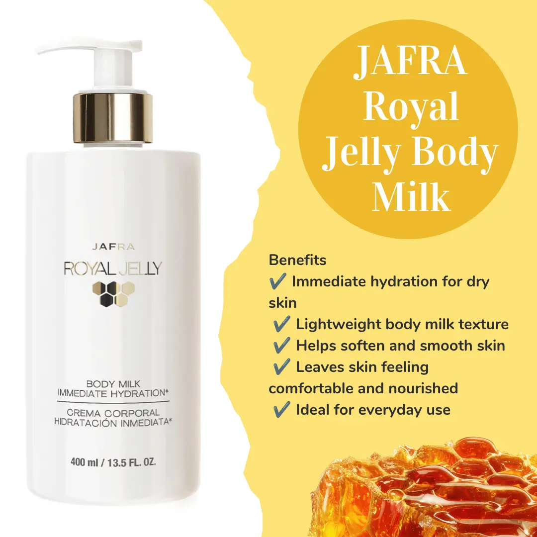 JAFRA Royal Jelly Body Milk | Bonus Size 13.5 fl oz | Nourishing Body Lotion