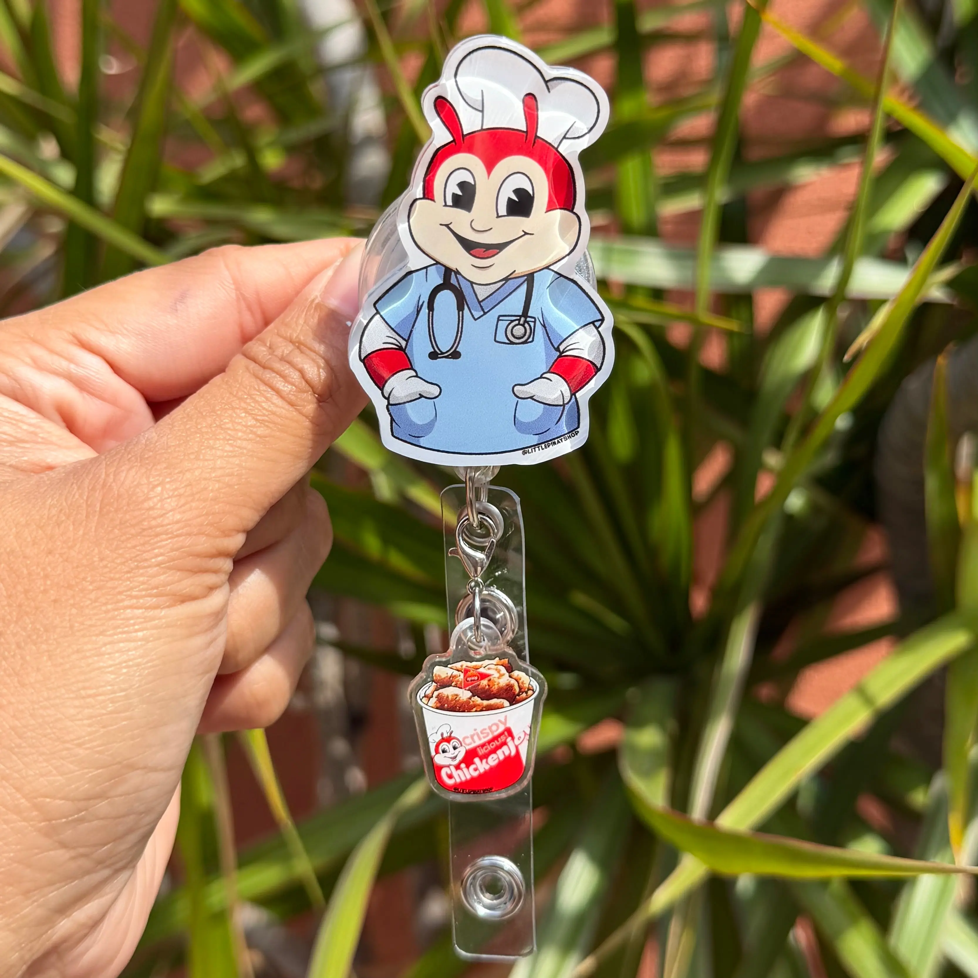 Jolli Healthcare Worker , CNA , Medical Assistant Retractable ID Badge Reel ( Alligator Clip ) Acrylic Keychain, Bag Charm