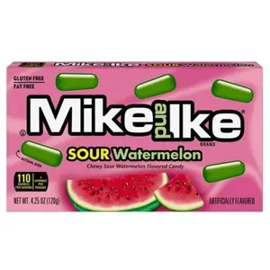 2x Mike & Ike Theater Box Sour Watermelon 4.25oz Sour Watermelon