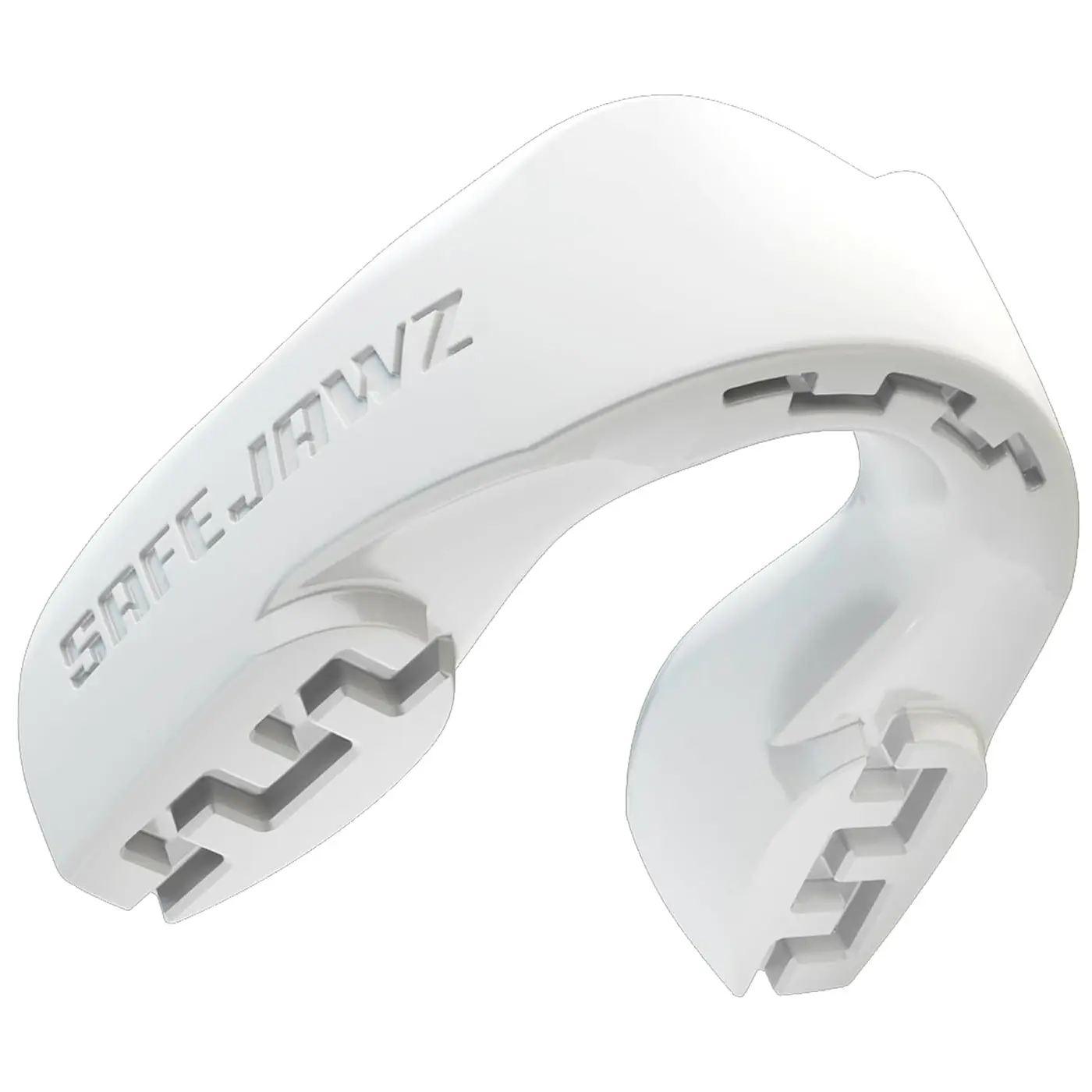 SafeJawz INTRO Slim Fit Sports Mouth Guard with Case - Adult (12+ Years), White - For Football, Boxing, Basketball - Athletic Mouthpiece for Contact Sports, Mouth Guard Boxing