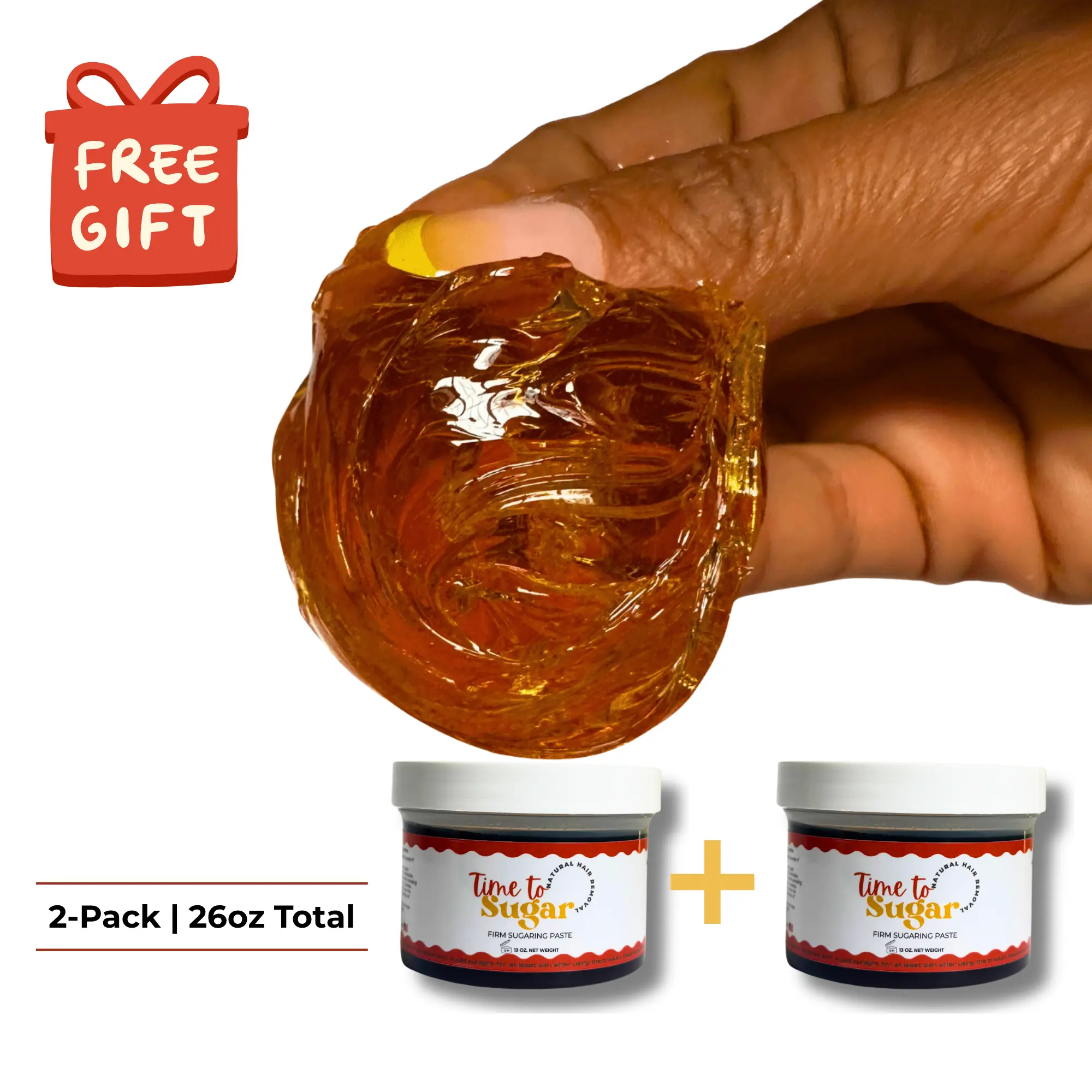 2-Pack Firm Sugaring Paste (26oz Total) + Free Tool Kit – All-Natural Hair Removal at Home!