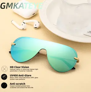GMKATEYE Green Gradient Goggles with 100% UV Blocking High-Definition Vision 99% Glare Protection Anti-Scratch Sunglasses for Clear Vision shades