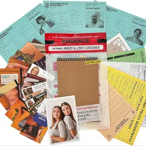 Unsolved Case Files Avery & Zoey Gardner Puzzle Game, Family Board Game, Solve the Mystery, Interactive Detective Adventure, Engaging Brain Teaser